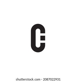 letter C number 0 simple symbol logo vector
