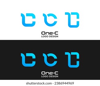 Diseño del logotipo de la tecnología de monograma de la letra C número 1.