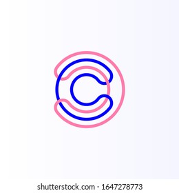 The  letter C & O  linear vector logo