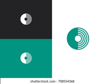 Letter C and O logo template. Abstract logo for business company. Corporate identity design element. CO silhouette