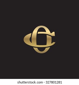 letter C and O monogram golden logo