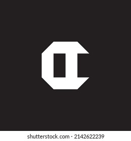 Letra C octagón símbolo simple vector