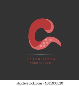 letter C Octopus logo design
