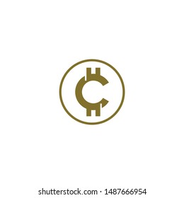 letter c on circle concept ready to use