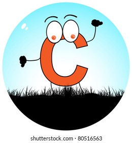 letter c on field
