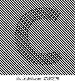 Letter C - Optical  illusion font set