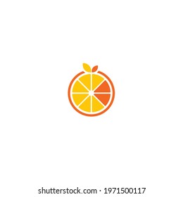 letter C orange design logo vector template
