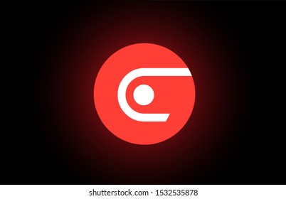 letter C orange white logo circle alphabet for company logo icon design. Suitable for a corporate or business design