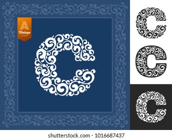 Letter C Ornate Unusual Alphabet Can Stock Vector (Royalty Free ...