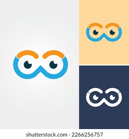 Letter C Owl Logo Design Vector