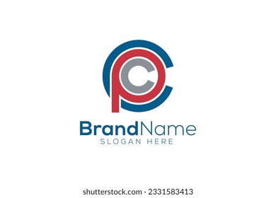 Letter C P C logo design vector template