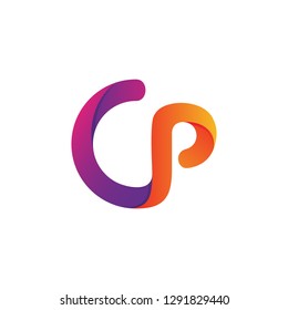 Vector de logotipo de letra C y P
