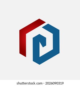 Buchstabe C P Logo, Vektor-Design