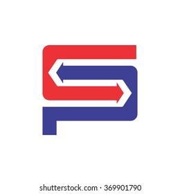 letter c and p logo vector.