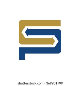 letter c and p logo vector.
