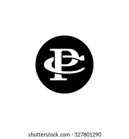 letter C and P monogram circle logo