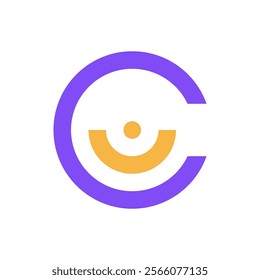 Letter C people creative minimal logo design