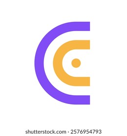 Letter C people minimal modern logo design