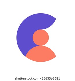 Letter C people modern minimal logo design