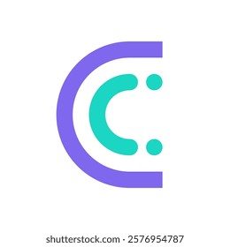 Letter C people simple modern logo design