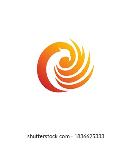 Letter C phoenix logo design