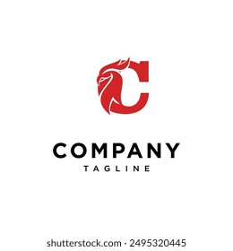 Letter C Phoenix logo icon vector