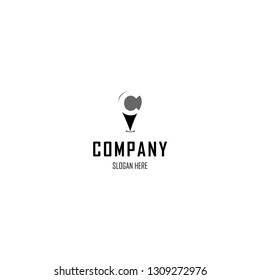 Letter C Pin Location Abstract Creative Modern Business Logo