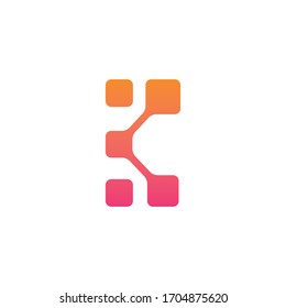 Letter C pixel logo design template illustration