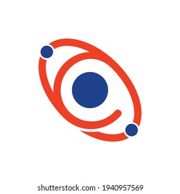 Letter C Planet Minimalist Logo Design