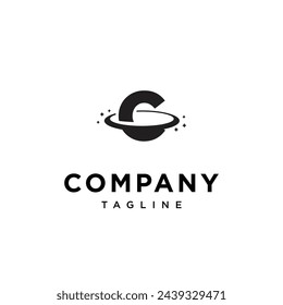Letter C Planet space logo icon vector template.eps