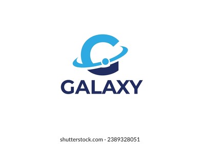letter c planet vector template logo design
