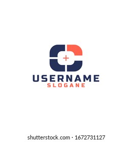 letter c plus initial logo design concept vector