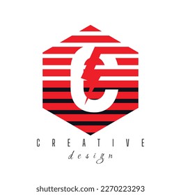 diseño de logotipo de potencia de letra C