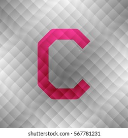 Letter C premium red grid gradient logo / icon design