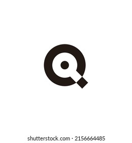 geometrisches Symbol für Buchstaben C und Q mit einfachem Logo, Vektorgrafik