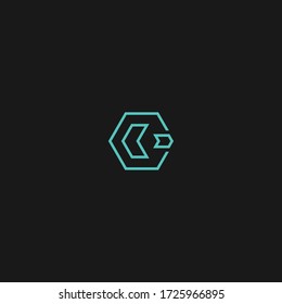 Letter C or Letter Q icon vector