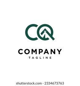 Letter C Q tend camping logo icon vector template.eps