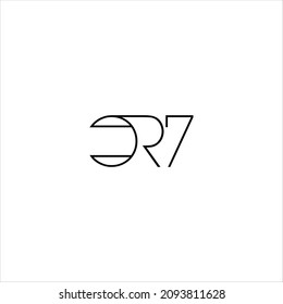 Buchstabe c r 7 Logo, Vektorgrafik-Vorlage