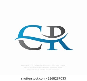 Logotipo de letra C R vinculado