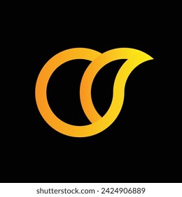 Buchstaben C und R Logo Design mit schwarzem Hintergrund