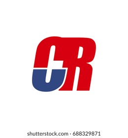 Letter C and R logo vector