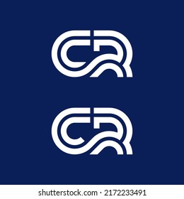 letter C and letter R in monoline style.