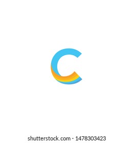 Letter C Rainbow Element C Letter Stock Vector (Royalty Free ...