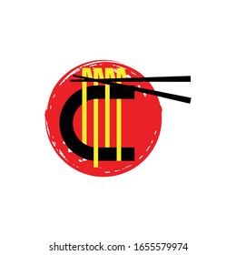 Letter C Ramen Noodle Restaurant Logo Design.