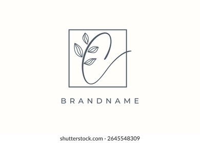 Letter C rectangle beauty logo design.