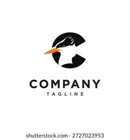 Letter C Royal tern Logo Icon Vector