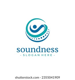 Letter C and S chiropractic logo design vector. Health care symbol template.