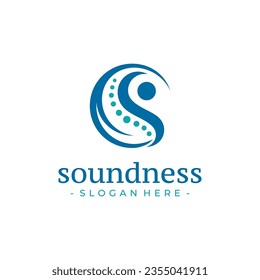 Letter C and S chiropractic logo design vector. Health care symbol template.