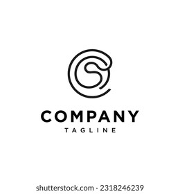 Letter C and S circle logo icon vector template.eps
