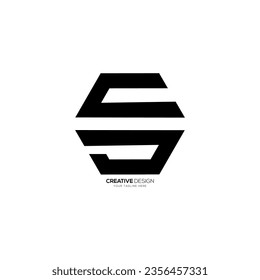 Letter c s d initial hexagonal unique shape modern abstract monogram logo